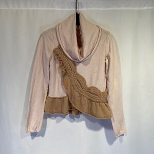 Anthropologie Moth Cashmere Blend Pullover Cowl Neck Women’s Sweater, Size S/P